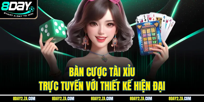 Bàn cược tài xỉu trực tuyến với thiết kế hiện đại